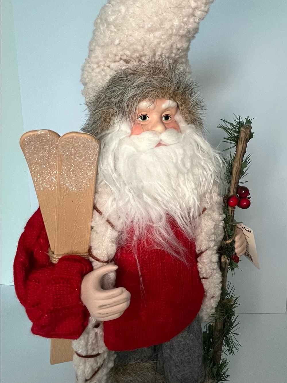 Santa Claus W/ Skis and Staff